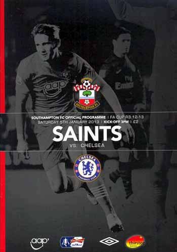 programme cover for Southampton v Chelsea, 5th Jan 2013