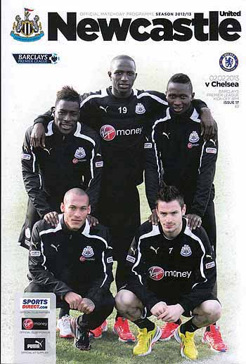 programme cover for Newcastle United v Chelsea, 2nd Feb 2013