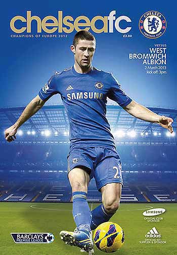 programme cover for Chelsea v West Bromwich Albion, 2nd Mar 2013