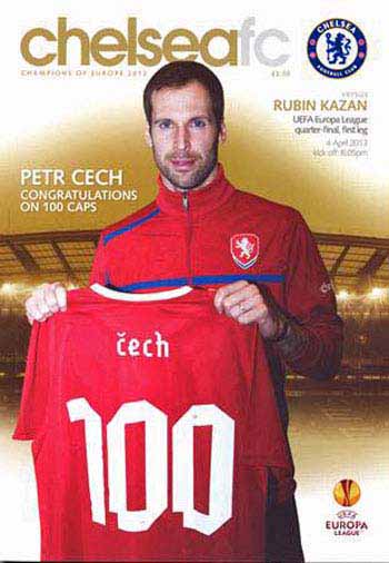 programme cover for Chelsea v Rubin Kazan, 4th Apr 2013