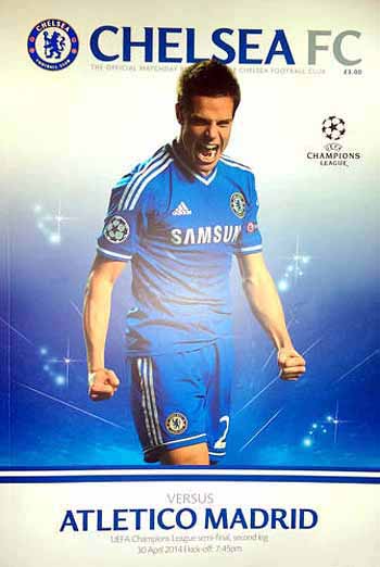 programme cover for Chelsea v Atlético Madrid, 30th Apr 2014