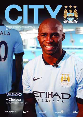 programme cover for Manchester City v Chelsea, 21st Sep 2014