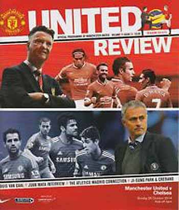 programme cover for Manchester United v Chelsea, 26th Oct 2014