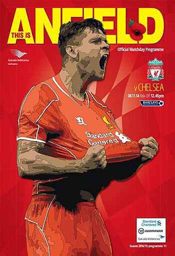 programme cover for Liverpool v Chelsea, 8th Nov 2014