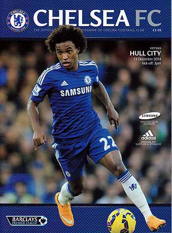 programme cover for Chelsea v Hull City, 13th Dec 2014