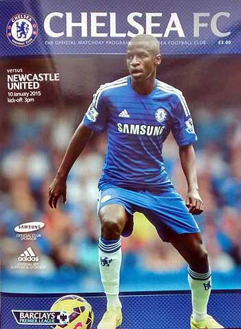 programme cover for Chelsea v Newcastle United, 10th Jan 2015