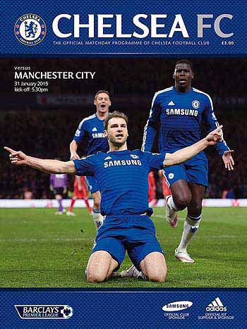programme cover for Chelsea v Manchester City, 31st Jan 2015