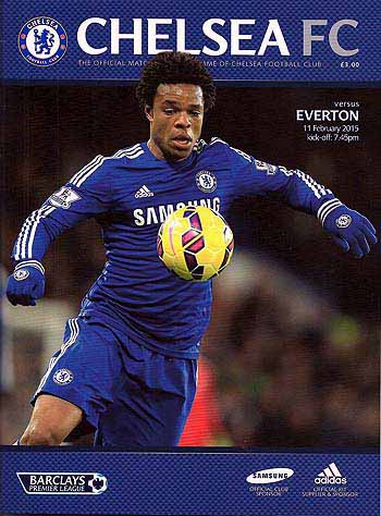 programme cover for Chelsea v Everton, 11th Feb 2015