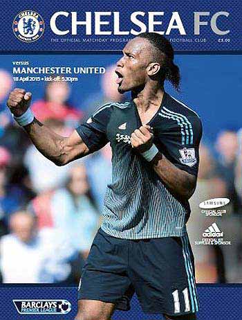 programme cover for Chelsea v Manchester United, Saturday, 18th Apr 2015