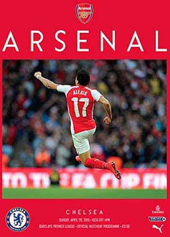 programme cover for Arsenal v Chelsea, 26th Apr 2015