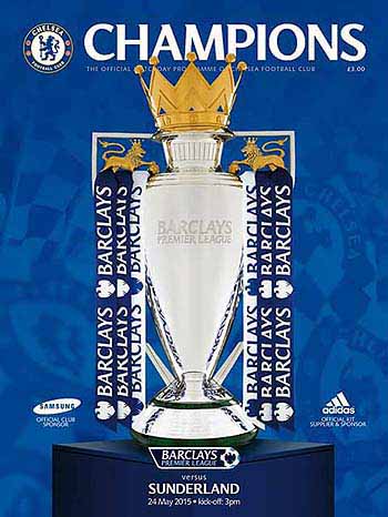programme cover for Chelsea v Sunderland, 24th May 2015
