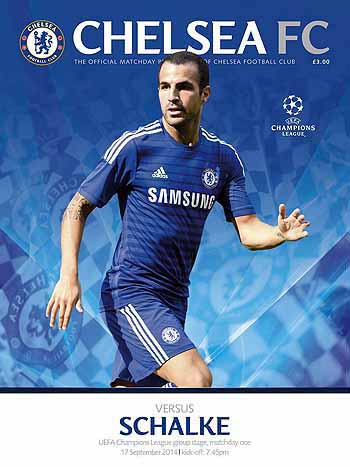 programme cover for Chelsea v Shalke 04, 17th Sep 2014