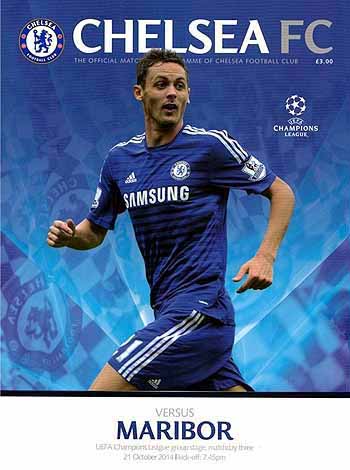 programme cover for Chelsea v NK Maribor, 21st Oct 2014