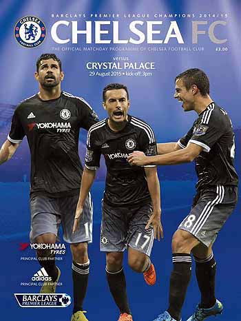 programme cover for Chelsea v Crystal Palace, 29th Aug 2015