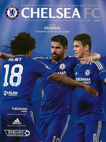 programme cover for Chelsea v Arsenal, 19th Sep 2015