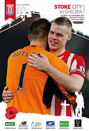 programme cover for Stoke City v Chelsea, 7th Nov 2015