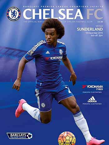 programme cover for Chelsea v Sunderland, 19th Dec 2015