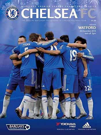programme cover for Chelsea v Watford, 26th Dec 2015