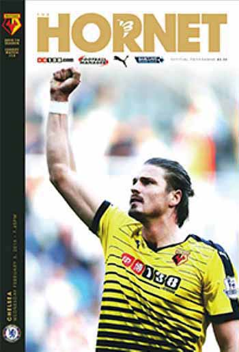 programme cover for Watford v Chelsea, 3rd Feb 2016