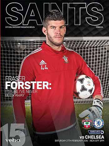 programme cover for Southampton v Chelsea, 27th Feb 2016