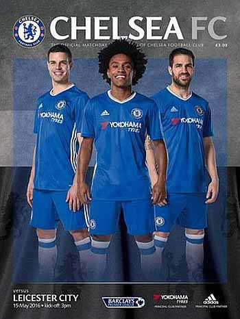 programme cover for Chelsea v Leicester City, 15th May 2016