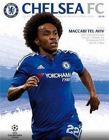 programme cover for Chelsea v Maccabi Tel Aviv, 16th Sep 2015