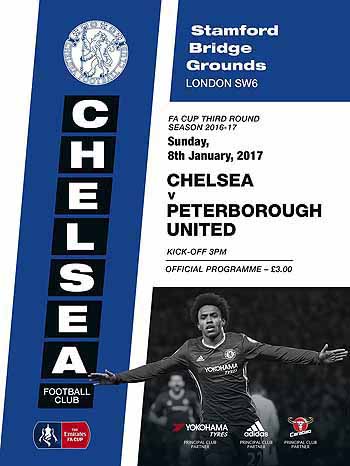 programme cover for Chelsea v Peterborough United, 8th Jan 2017