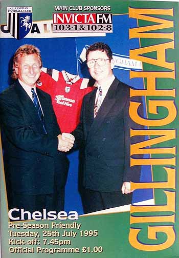 programme cover for Gillingham v Chelsea, 25th Jul 1995