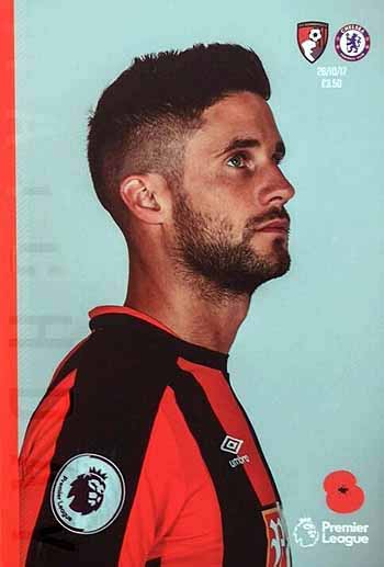 programme cover for AFC Bournemouth v Chelsea, Saturday, 28th Oct 2017