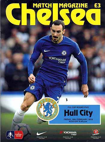 programme cover for Chelsea v Hull City, 16th Feb 2018