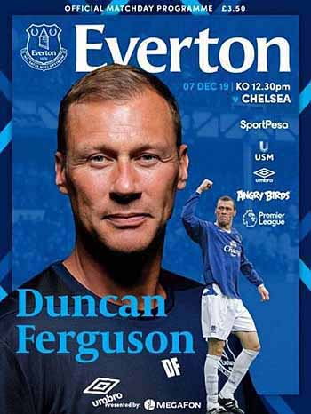 programme cover for Everton v Chelsea, 7th Dec 2019
