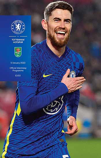 programme cover for Chelsea v Tottenham Hotspur, 5th Jan 2022