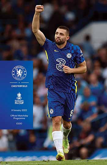 programme cover for Chelsea v Chesterfield Town, 8th Jan 2022