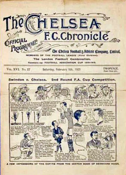 programme cover for Chelsea v Newcastle United, Saturday, 5th Feb 1921