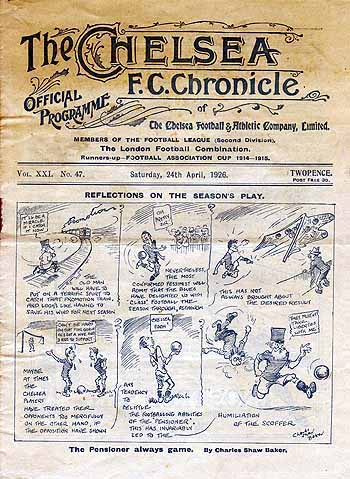 programme cover for Chelsea v Middlesbrough, 24th Apr 1926
