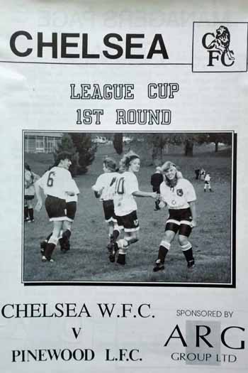 programme cover for Chelsea v Pinewood, Sunday, 1st Nov 1992
