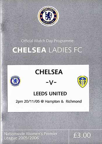 programme cover for Chelsea v Leeds United, Sunday, 20th Nov 2005