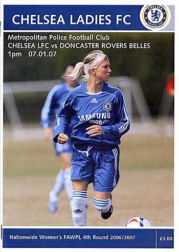 programme cover for Chelsea v Doncaster Belles, Sunday, 7th Jan 2007