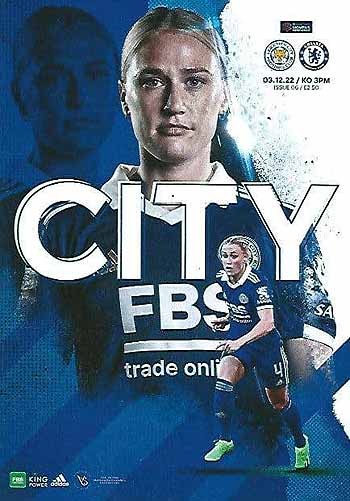programme cover for Leicester City v Chelsea, Saturday, 3rd Dec 2022