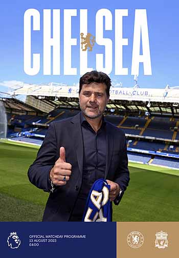 programme cover for Chelsea v Liverpool, 13th Aug 2023