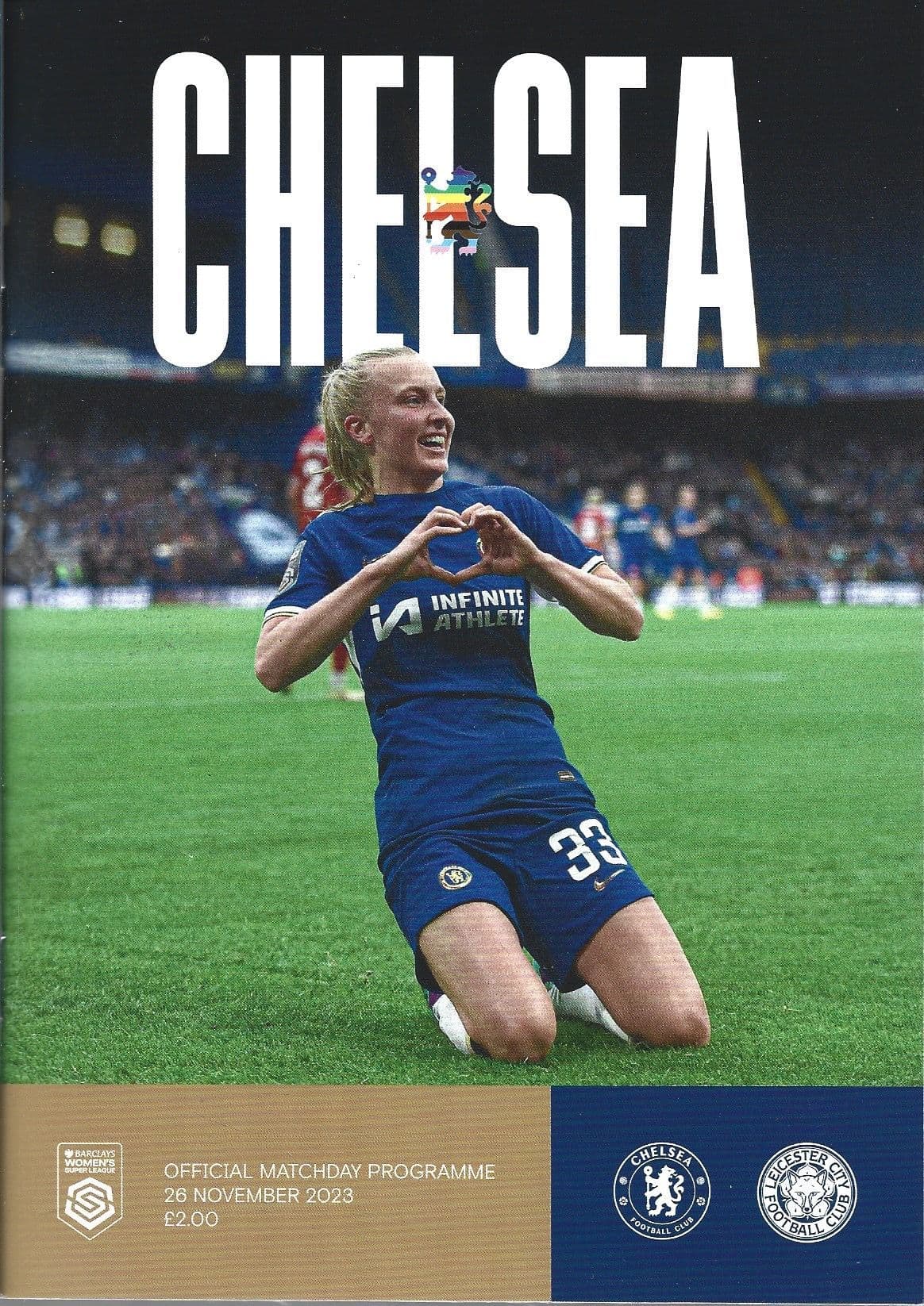 programme cover for Chelsea v Leicester City, Sunday, 26th Nov 2023