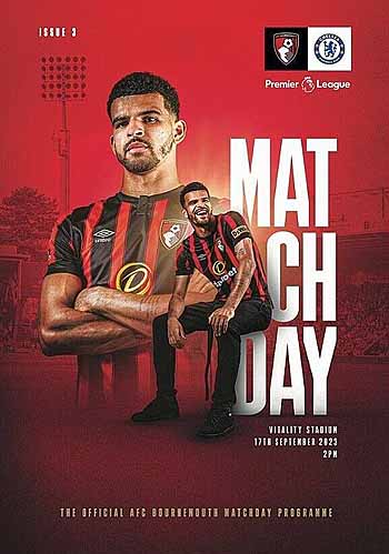 programme cover for AFC Bournemouth v Chelsea, 17th Sep 2023