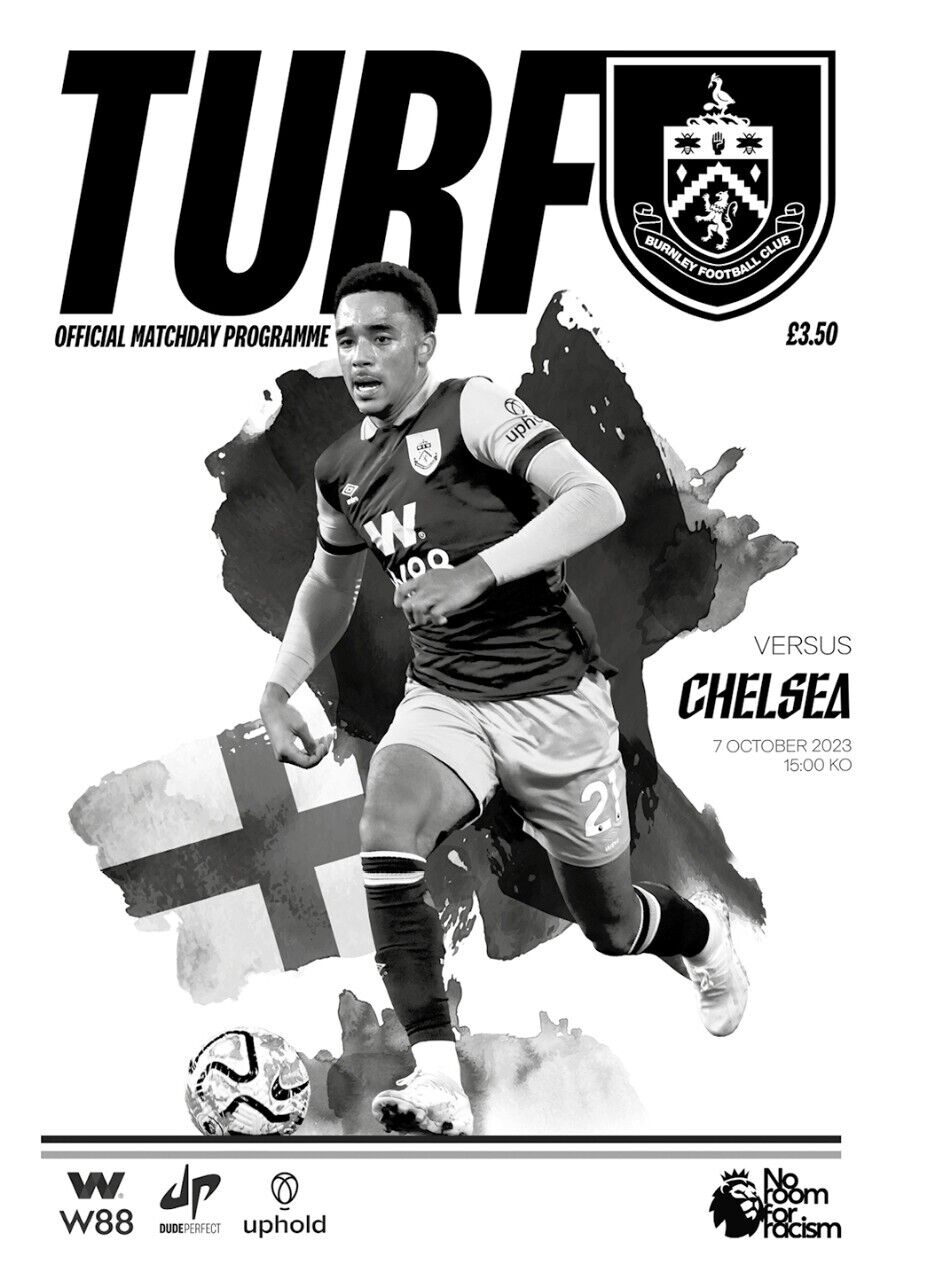 programme cover for Burnley v Chelsea, 7th Oct 2023
