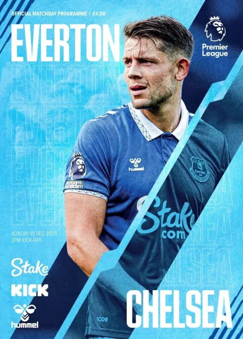 programme cover for Everton v Chelsea, 10th Dec 2023