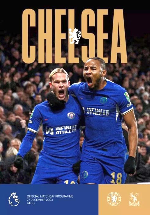 programme cover for Chelsea v Crystal Palace, Wednesday, 27th Dec 2023