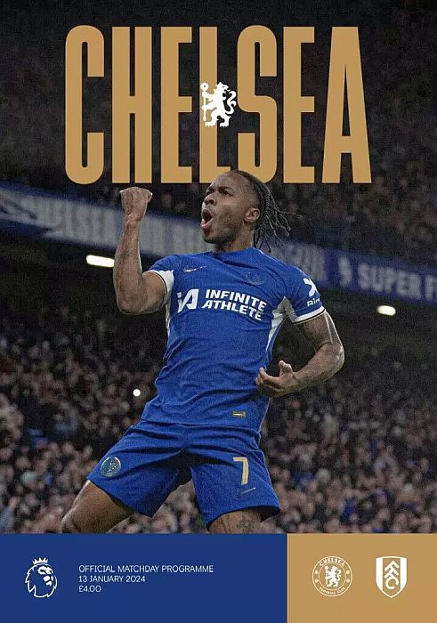 programme cover for Chelsea v Fulham, 13th Jan 2024
