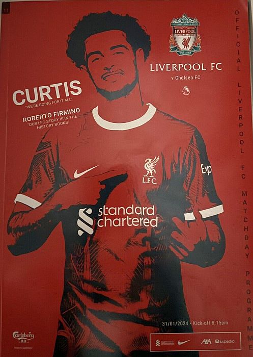 programme cover for Liverpool v Chelsea, Wednesday, 31st Jan 2024
