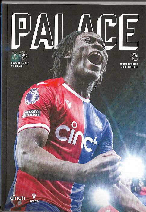 programme cover for Crystal Palace v Chelsea, Monday, 12th Feb 2024