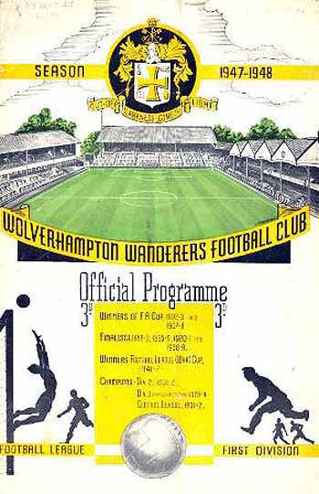 programme cover for Wolverhampton Wanderers v Chelsea, 27th Sep 1947