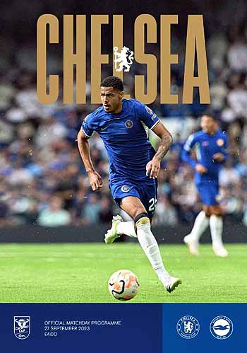programme cover for Chelsea v Brighton And Hove Albion, Wednesday, 27th Sep 2023